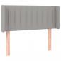 Preview: LED Kopfteil Hellgrau 103x16x78/88 cm Stoff