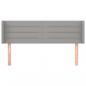 Preview: Kopfteil mit Ohren Hellgrau 147x16x78/88 cm Stoff