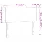 Preview: LED Kopfteil Blau 93x16x78/88 cm Stoff