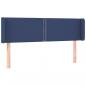 Preview: LED Kopfteil Blau 147x16x78/88 cm Stoff