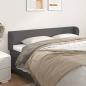 Preview: ARDEBO.de - Kopfteil mit Ohren Grau 203x23x78/88 cm Kunstleder