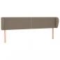 Preview: Kopfteil mit Ohren Taupe 163x23x78/88 cm Stoff