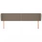 Preview: Kopfteil mit Ohren Taupe 163x23x78/88 cm Stoff