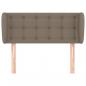 Preview: Kopfteil mit Ohren Taupe 93x23x78/88 cm Stoff