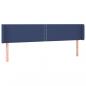 Preview: Kopfteil mit Ohren Blau 163x16x78/88 cm Stoff