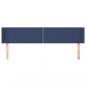 Preview: Kopfteil mit Ohren Blau 163x16x78/88 cm Stoff