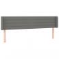 Preview: Kopfteil mit Ohren Dunkelgrau 203x16x78/88 cm Stoff