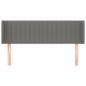 Preview: Kopfteil mit Ohren Dunkelgrau 147x16x78/88 cm Stoff