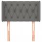 Preview: Kopfteil mit Ohren Dunkelgrau 83x16x78/88 cm Stoff