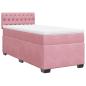 Preview: Boxspringbett mit Matratze Rosa 90x200 cm Samt