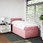 Preview: Boxspringbett mit Matratze Rosa 90x200 cm Samt