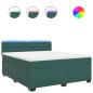 Preview: Boxspringbett mit Matratze Dunkelgrün 180x200 cm Samt