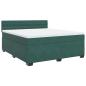 Preview: Boxspringbett mit Matratze Dunkelgrün 180x200 cm Samt