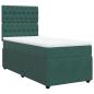 Preview: Boxspringbett mit Matratze Dunkelgrün 90x200 cm Samt
