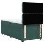 Preview: Boxspringbett mit Matratze Dunkelgrün 90x200 cm Samt