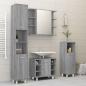 Preview: Badschrank Grau Sonoma 30x30x95 cm Holzwerkstoff