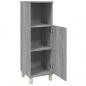 Preview: Badschrank Grau Sonoma 30x30x95 cm Holzwerkstoff
