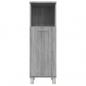 Preview: Badschrank Grau Sonoma 30x30x95 cm Holzwerkstoff