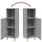 Preview: Badschrank Grau Sonoma 30x30x95 cm Holzwerkstoff