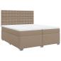Preview: Boxspringbett Matratze Cappuccino-Braun 200x200cm Kunstleder