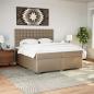 Preview: Boxspringbett Matratze Cappuccino-Braun 200x200cm Kunstleder