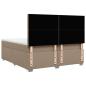 Preview: Boxspringbett Matratze Cappuccino-Braun 200x200cm Kunstleder