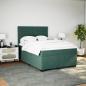 Preview: Boxspringbett mit Matratze Dunkelgrün 140x200 cm Samt