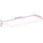 Preview: Tischplatte 90x60x3,8 cm Rechteckig Raues Massivholz Mango