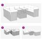 Preview: 10-tlg. Garten-Sofagarnitur mit Kissen Schwarz Poly Rattan