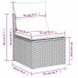 Preview: 7-tlg. Garten-Sofagarnitur mit Kissen Schwarz Poly Rattan