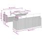 Preview: 7-tlg. Garten-Sofagarnitur mit Kissen Schwarz Poly Rattan