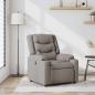 Preview: ARDEBO.de - Relaxsessel Taupe Stoff