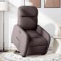 Preview: Relaxsessel mit Aufstehhilfe Elektrisch Dunkelbraun Stoff