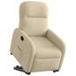 Preview: Relaxsessel mit Aufstehhilfe Elektrisch Creme Stoff