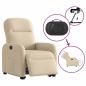 Preview: Relaxsessel mit Aufstehhilfe Elektrisch Creme Stoff