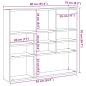 Preview: Wandregal Artisan-Eiche 90x16x78 cm Holzwerkstoff