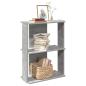 Preview: ARDEBO.de - Bücherregal 3 Böden Betongrau 60x30x80 cm Holzwerkstoff