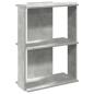 Preview: Bücherregal 3 Böden Betongrau 60x30x80 cm Holzwerkstoff