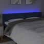 Preview: LED Kopfteil Blau 203x16x78/88 cm Stoff