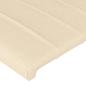 Preview: LED Kopfteil Creme 203x16x78/88 cm Stoff