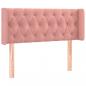 Preview: LED Kopfteil Rosa 93x16x78/88 cm Samt