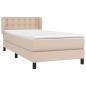 Preview: ARDEBO.de - Boxspringbett mit Matratze Cappuccino-Braun 80x200cm Kunstleder