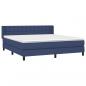 Preview: Boxspringbett mit Matratze Blau 160x200 cm Stoff