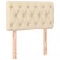 Preview: Boxspringbett mit Matratze Creme 80x200 cm Stoff