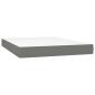 Preview: Boxspringbett mit Matratze Dunkelgrau 140x200 cm Stoff