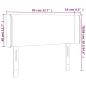 Preview: Kopfteil mit Ohren Dunkelgrau 83x16x78/88 cm Stoff