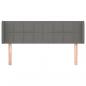 Preview: Kopfteil mit Ohren Dunkelgrau 147x16x78/88 cm Stoff