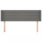 Preview: Kopfteil mit Ohren Dunkelgrau 147x16x78/88 cm Stoff