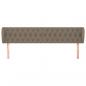 Preview: Kopfteil mit Ohren Taupe 203x23x78/88 cm Stoff