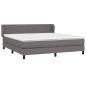 Preview: Boxspringbett mit Matratze Grau 180x200 cm Kunstleder